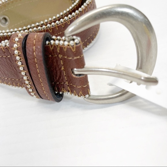 NWT Relic Shotbead Faux Leather Jean Belt Brown Sz S - Picture 3 of 11